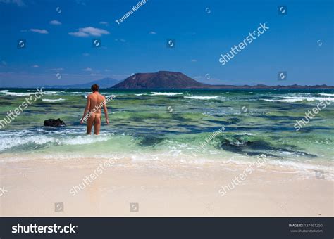 Male Naturist On Fuerteventura Corralejo Beaches Stock Photo 137461250 ...