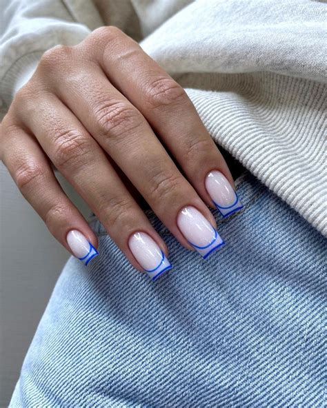 8 Blue French Tips as Your New Go-To Look! | by Nailkicks | Medium