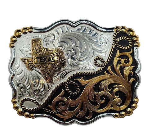 Montana Silversmiths Two Tone State Of Texas - Acc Buckle - 35410Yg