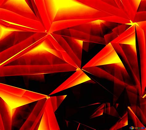 Polygon gold background scarlet red color №206564