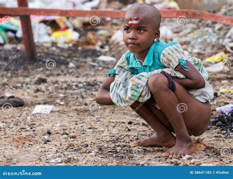 Young Girl Defecating at the Side of the Temple. Editorial Image ...