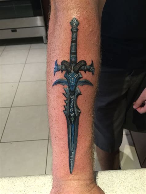 My frostmourne tattoo! Awesome Tattoos, Cool Tattoos, World Of Warcraft ...