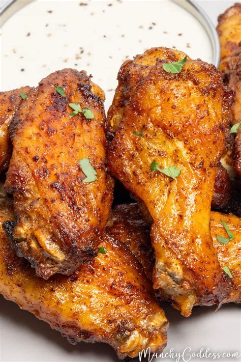 Easy Air Fryer Chicken Wings + Video | Munchy Goddess