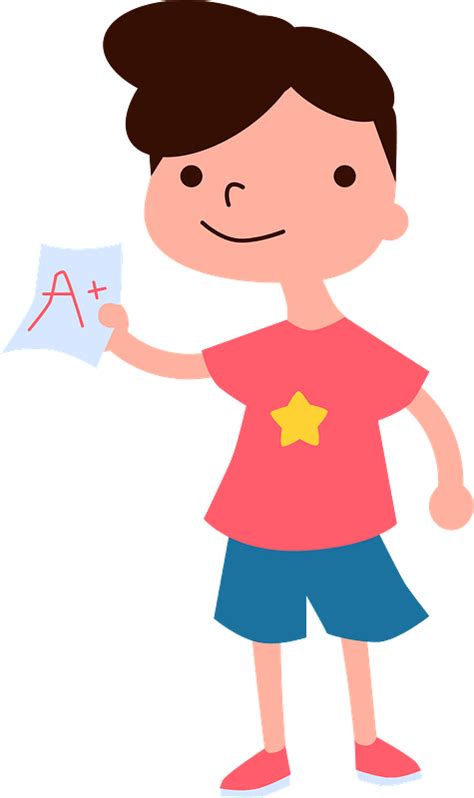 Student with an A+ - Free vector clipart images on creazilla.com