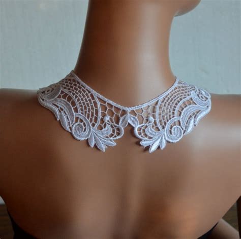 White Peter Pan Collar, White Detachable Collar With , Cotton Collar ...