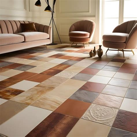 stylish ceramic floor tile colors  living room design premium ai