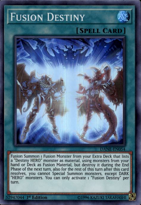 YuGiOh Dark Neostorm Single Card Super Rare Fusion Destiny DANE-EN054