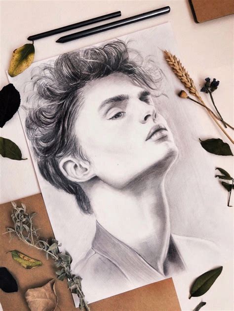 Рисунок парня карандашом