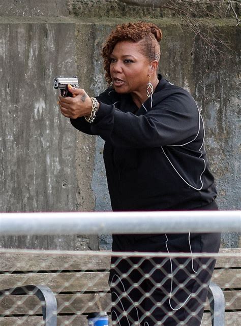 Queen Latifah Filming Scenes for the TV Series The Equalizer in New