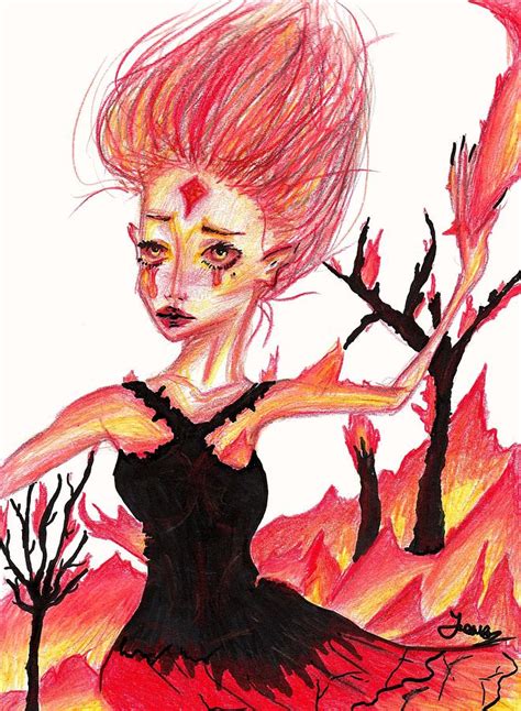 Fire Girl Drawing at PaintingValley.com | Explore collection of Fire Girl Drawing