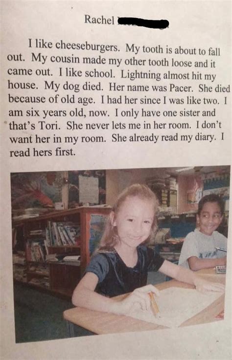 In kindergarten I had to write a paragraph about myself... : r/funny