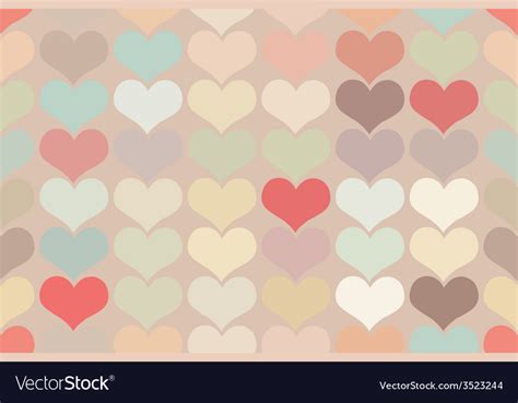 Seamless vintage heart pattern background Vector Image