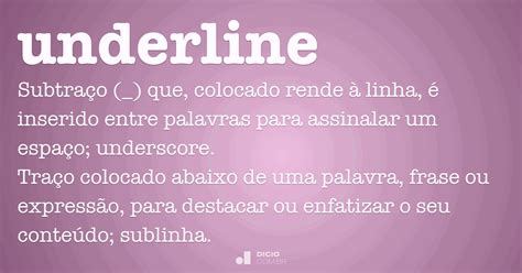 O Que Significa Underline