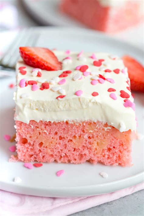 Strawberry Pudding Poke Cake | Greens & Chocolate