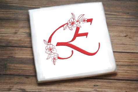 E Floral Monogram Letter · Creative Fabrica