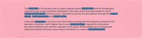 David Lynch | Biography Website on Behance