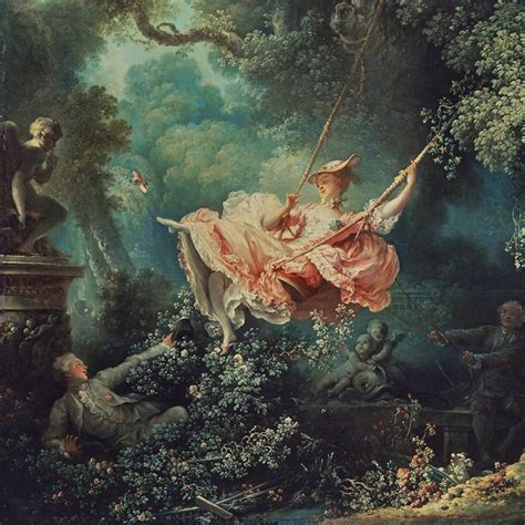 The Swing Painting by Jean-Antoine Watteau and Jean-Honore Fragonard ...