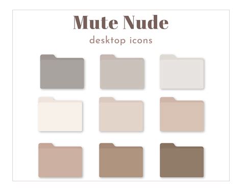 Mute Nude Folder Icons Nude Tone custom Folder Icons MacBook Folder