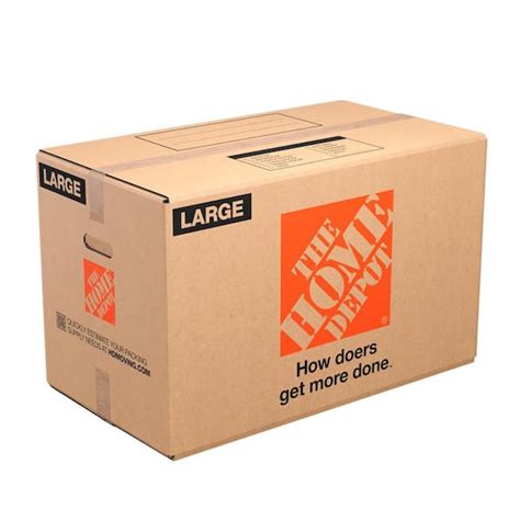 The Home Depot 27 in. L x 15 in. W x 16 in. D Large Moving Box with ...