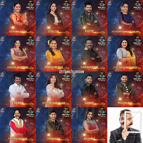 Bigg Boss 3 Tamil 15 Contestants ( Age, Profile, wiki, Images ...