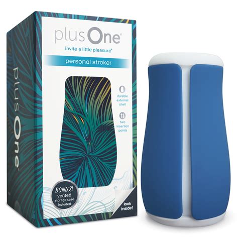 plusOne Textured Personal Masturbator Stroker for Him, Removable Sleeve
