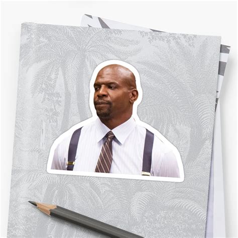 "Brooklyn 99 Terry Jeffords very serious" Sticker by tziggles | Redbubble