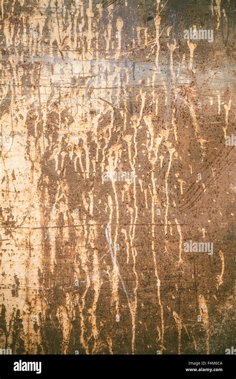 Rusty texture with dripping paint Stock Photo - Alamy