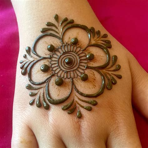 easy henna flower designs  kids
