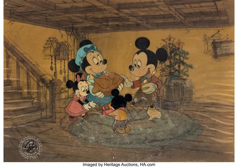 Mickey's Christmas Carol Mickey, Minnie, and Cratchit Children | Lot