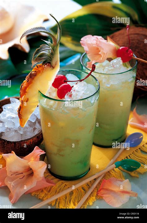 Pina colada, white rum, coconut cream, Caribbean Stock Photo - Alamy