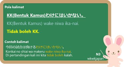 わけにはいかない (wake niwa ikanai) dalam Bahasa Jepang | Belajar Bahasa Jepang ...