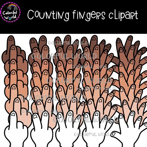 Counting fingers clipart - Amped Up Learning