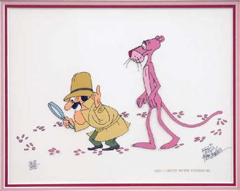 pink panther animation cel inspector clouseau