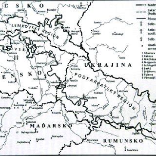 Map of the defined borders of Czechoslovakia from 1929 -1938 with a ...