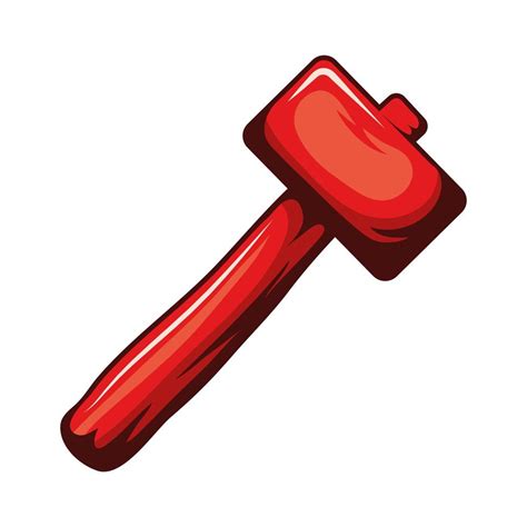 red hammer tool 3699840 Vector Art at Vecteezy