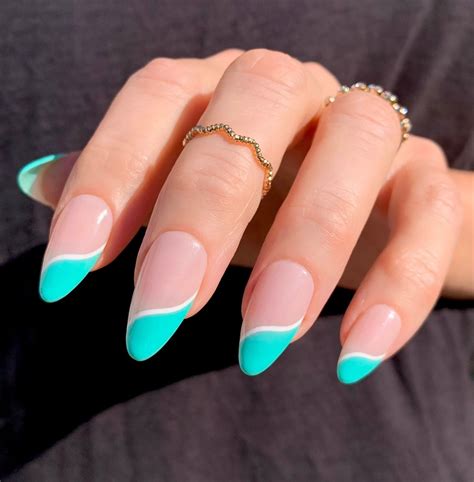 Teal Acrylic Nails
