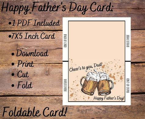 happy fathers day card printable 7