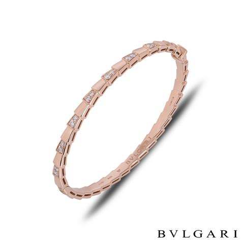 Bvlgari Rose Gold Diamond Serpenti Viper Bracelet 355043 | Rich Diamonds