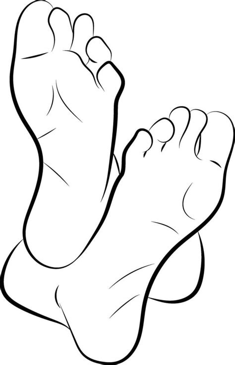 feet drawing vector art icons  graphics