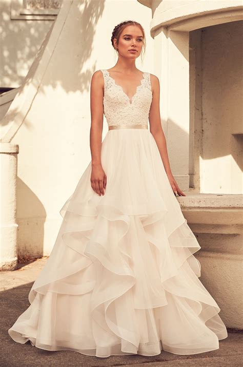 Lightly Beaded Bodice Wedding Dress - Style #4798 | Paloma Blanca | A