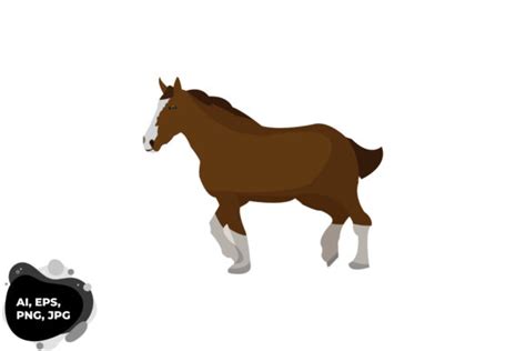 Colored Clydesdale Horse Icon Graphic by aryamuktiproject · Creative ...