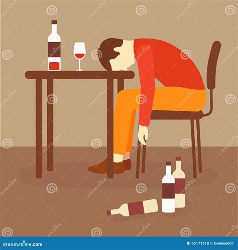 Alcohol Addiction People. Drunken Tipsy Female Characters Having