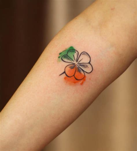 35 Artistic Shamrock and Four-Leaf Clover Tattoos - TattooBlend