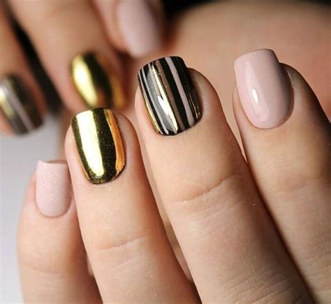 nice Изысканный золотой маникюр (50 фото) — Идеи, способы выполнения