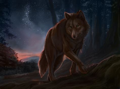 Mystic Wolf: Fantasy HD Forest Guardian Wallpaper