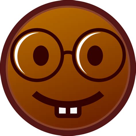 "nerd face (brown)" Emoji - Download for free – Iconduck