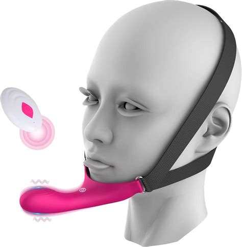 Amazon.com: Strap-On Face Chin Harness Vibrator Dildo, Wearable Head