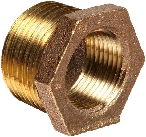 anderson metals brass threaded pipe fitting hex bushing  male