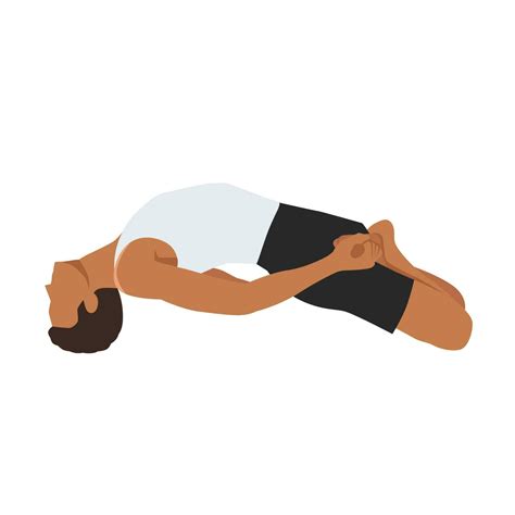 Man doing Lotus Fish Pose Variation. Beautiful girl practice Matsyasana