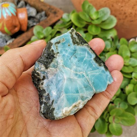 180g TOP LARIMAR STONE Raw Larimar Rough Larimar Raw | Etsy